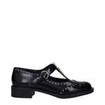 Miu Miu Black Leather Slip-On Loafers MI-10009970704649-EU35/US5