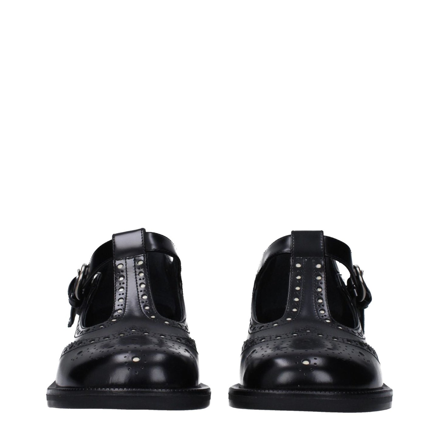 Miu Miu Black Leather Slip-On Loafers MI-10009970704649-EU35/US5