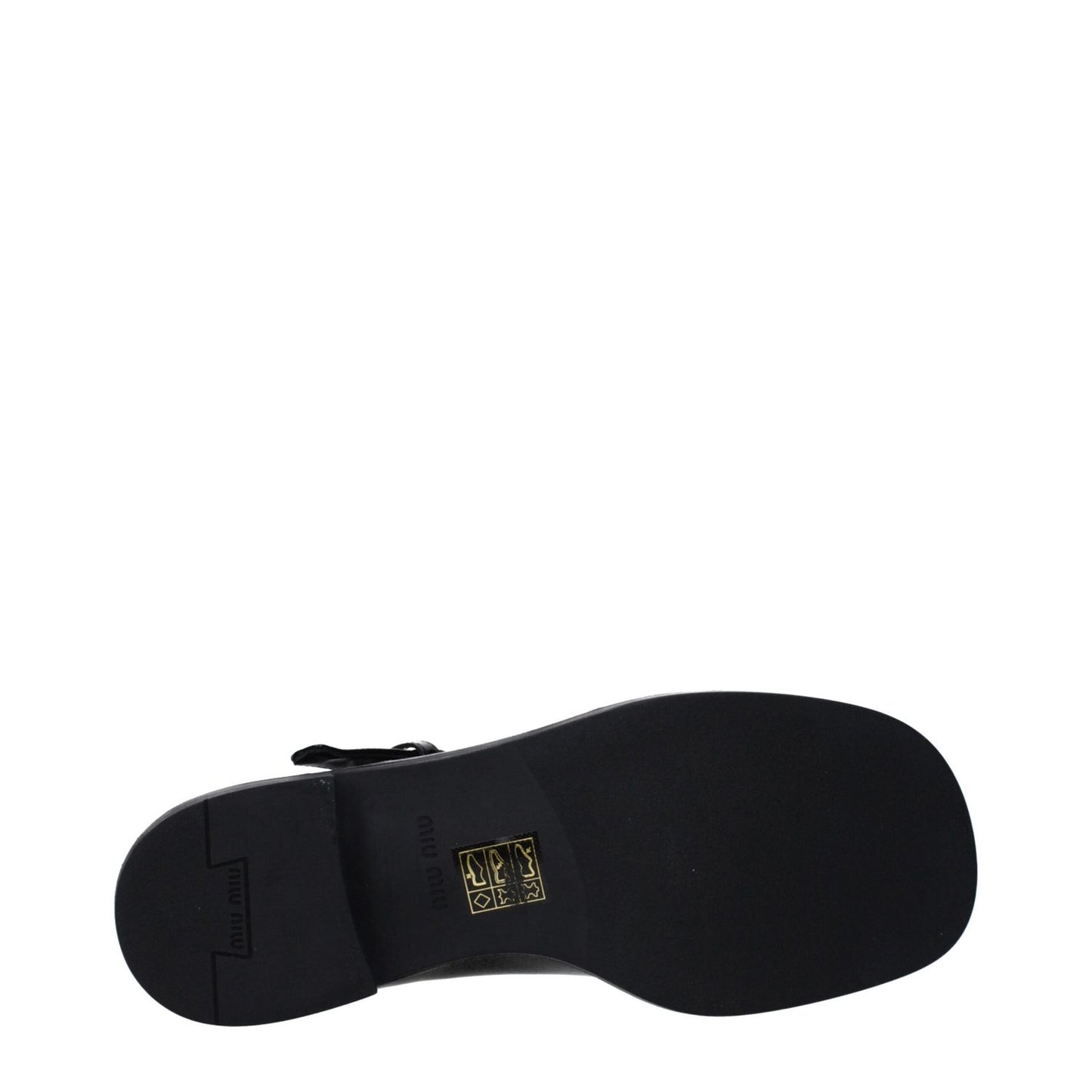 Miu Miu Black Leather Slip-On Loafers MI-10009970704649-EU35/US5