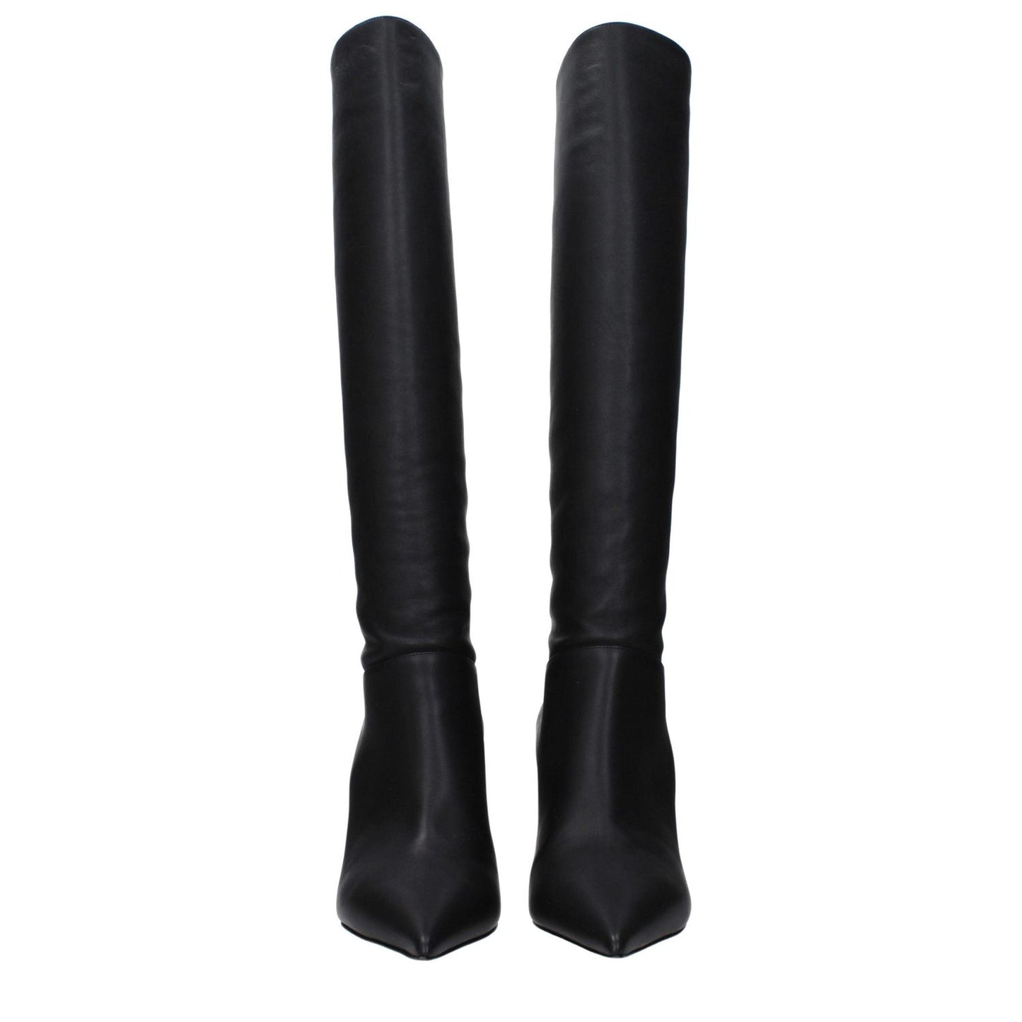 Casadei Black Leather High Heel Boots CA-15063756308745-EU36/US6