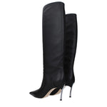 Casadei Black Leather High Heel Boots CA-15063756308745-EU36/US6