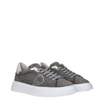 Philippe Model Gray Leather Sneakers PH-15086943273225-EU39/US6
