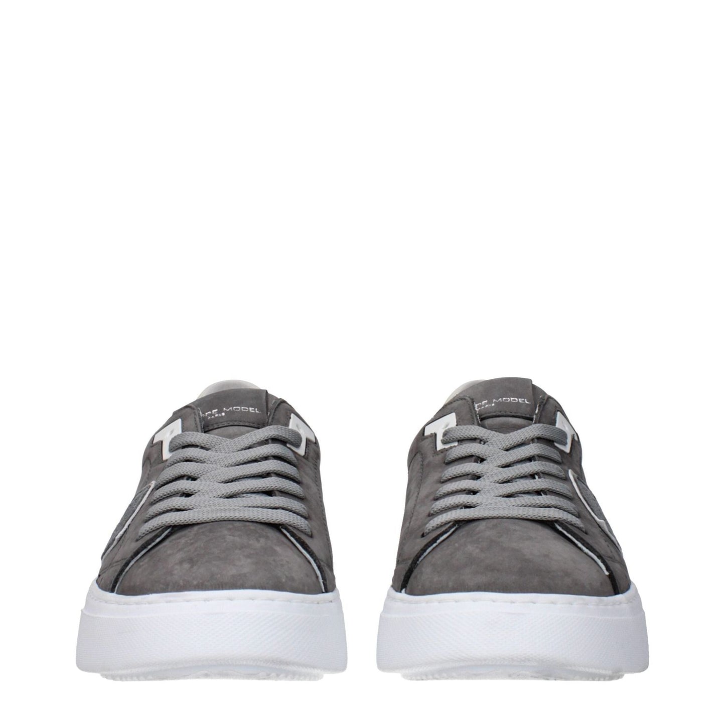 Philippe Model Gray Leather Sneakers PH-15086943273225-EU39/US6