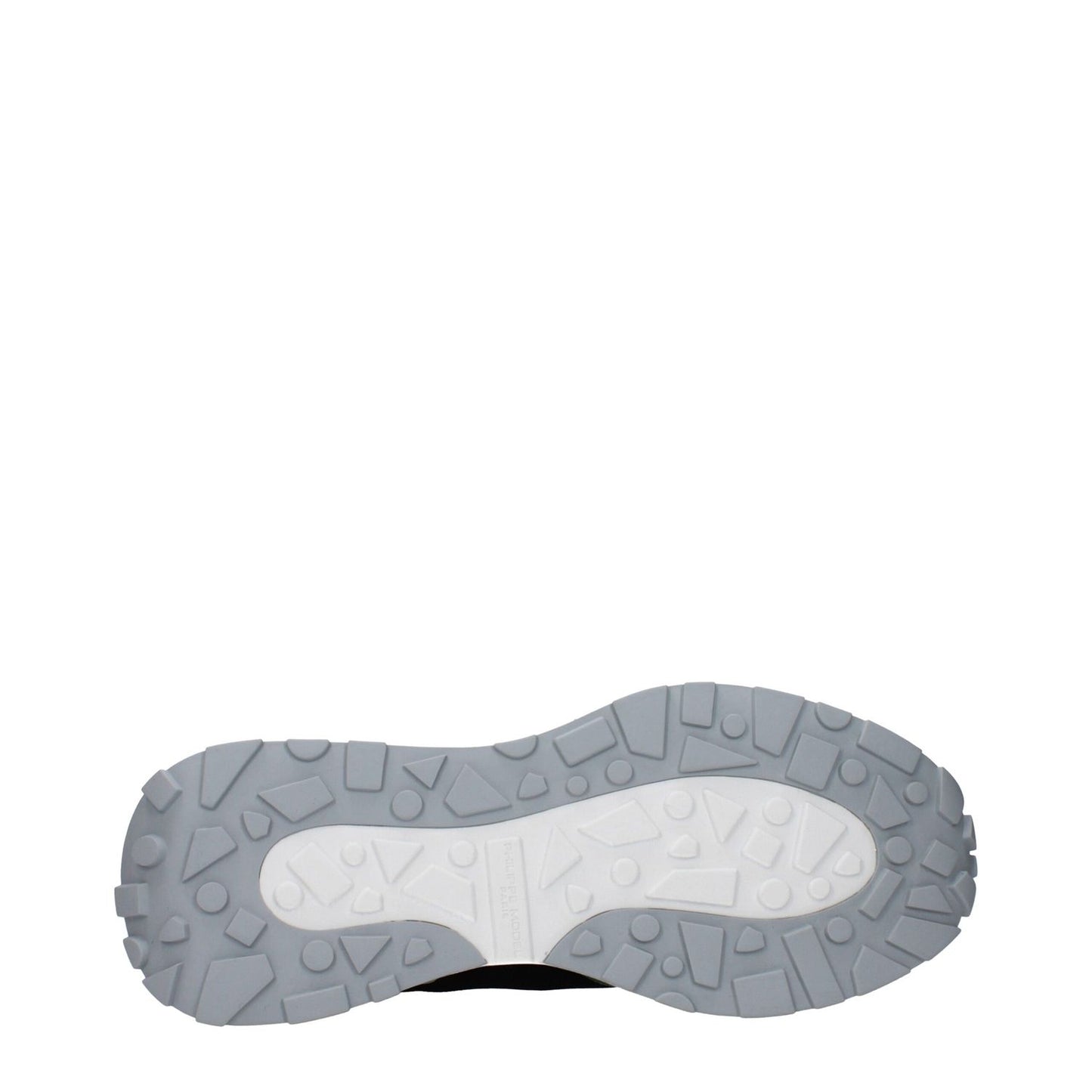 Philippe Model Black Fabric Athletic Sneakers sole detail with textured pattern.