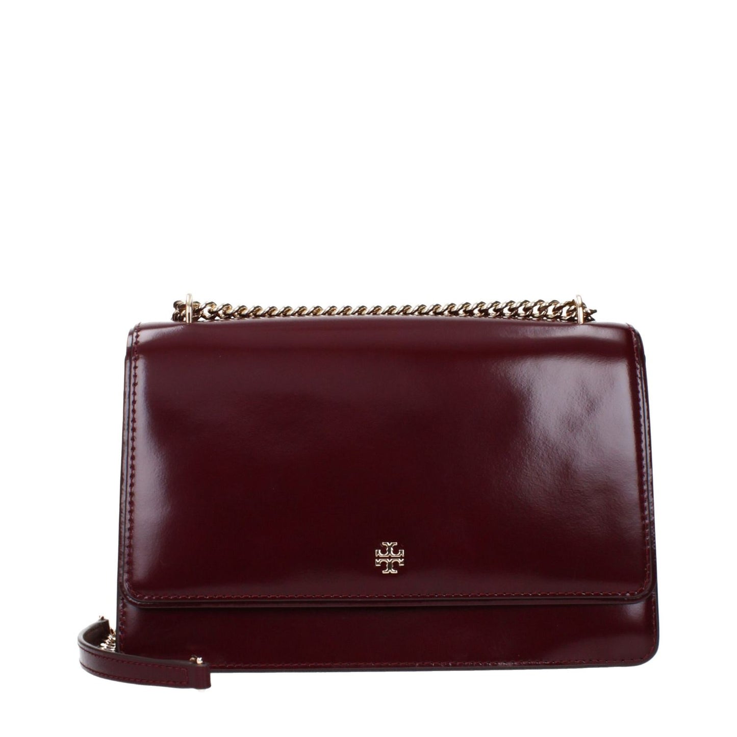 Tory Burch Red Leather Crossbody Bag with front logo, designer handbag MPN 163080627, product code F83429.