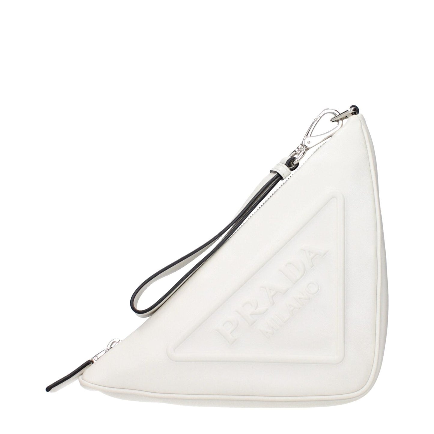 Prada White Leather Clutch Bags PR15185777918217BT