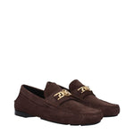 Versace Brown Leather Slip-On Loafers VE-15201497579785-EU40/US7