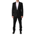 Dolce & Gabbana Black Wool Men Single Breasted 2 Piece Suit KOS2361-52