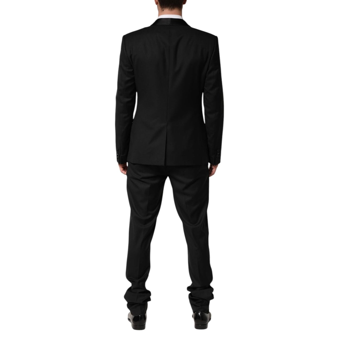 Dolce & Gabbana Black Wool Men Single Breasted 2 Piece Suit KOS2361-52