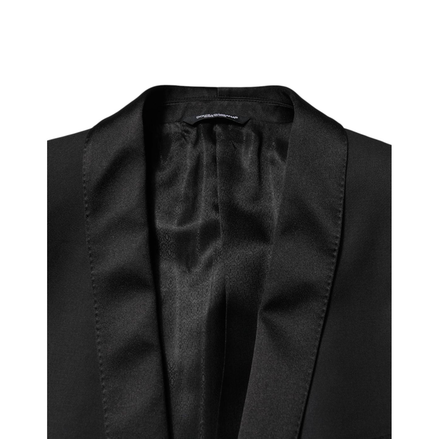 Dolce & Gabbana Black Wool Men Single Breasted 2 Piece Suit KOS2361-52