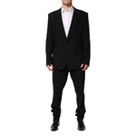 Dolce & Gabbana Black Cotton Single Breasted 2 Piece Suit KOS2363-58