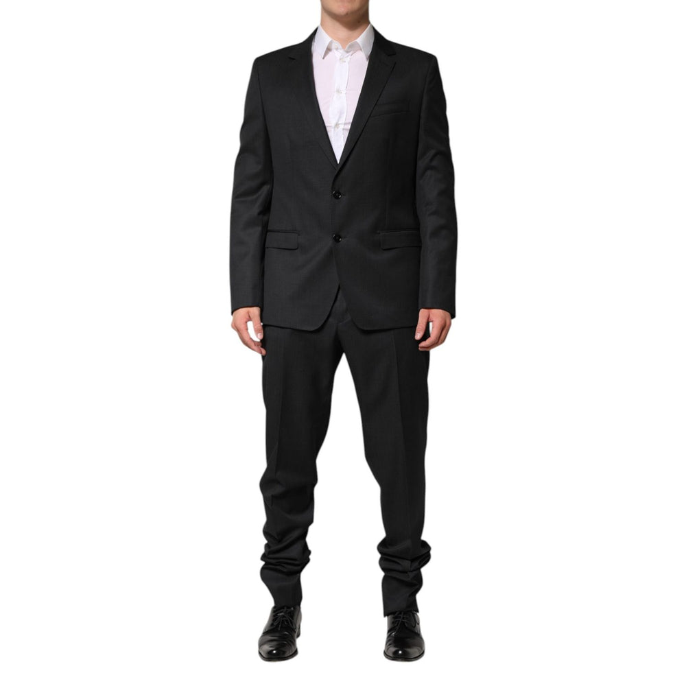 Dolce & Gabbana Dark Gray Wool Single Breasted 2 Piece Suit KOS2364-52
