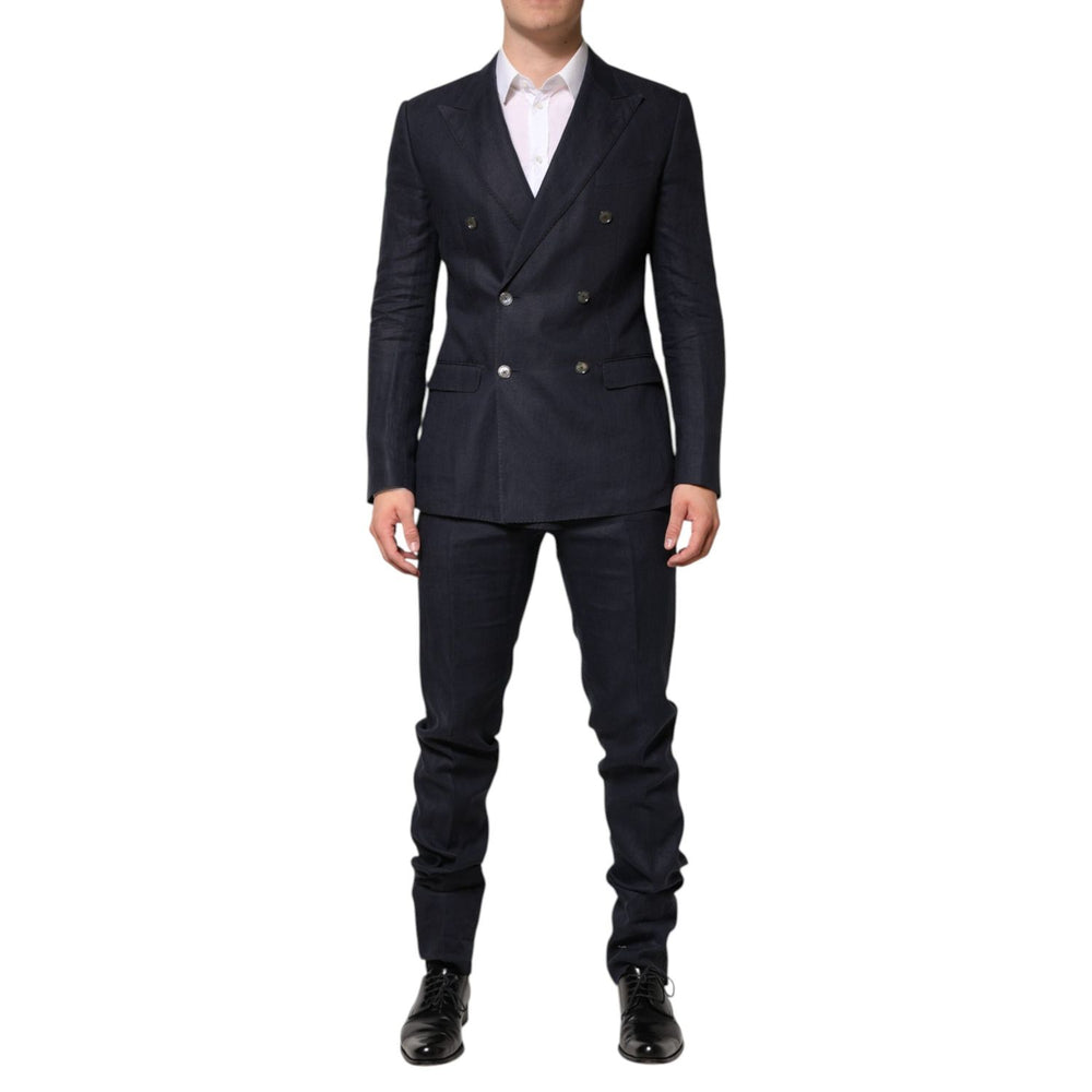 Dolce & Gabbana Dark Blue Double Breasted 2 Piece Suit KOS2365-48
