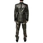 Dolce & Gabbana Metallic Floral Jacquard Silk 2 Piece Suit KOS2367-56