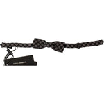 Dolce & Gabbana Brown Silk Polka Dot Jacquard Men Bow Tie Papillon FT1004