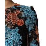 Dolce & Gabbana Multicolor Floral Embroidery Shift Mini Dress DR81814-44