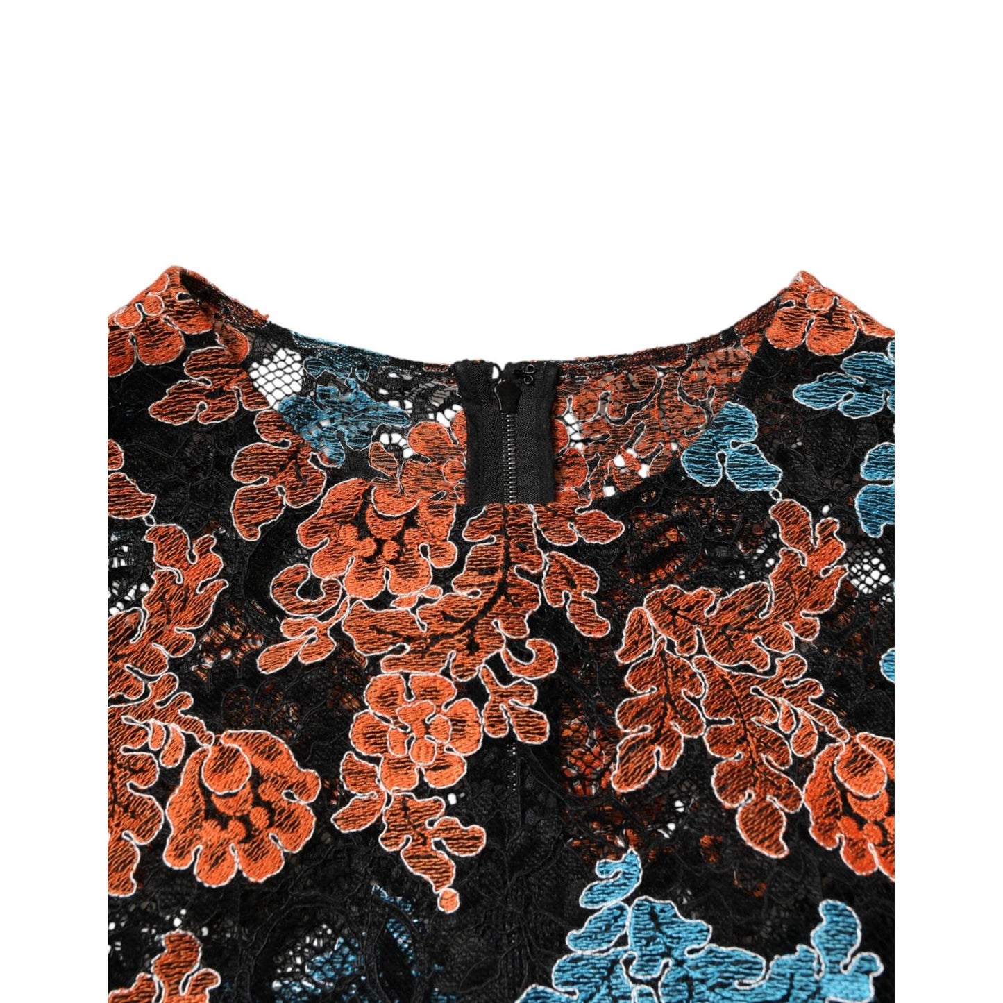 Dolce & Gabbana Multicolor Floral Embroidery Shift Mini Dress DR81814-44