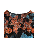 Dolce & Gabbana Multicolor Floral Embroidery Shift Mini Dress DR81814-44