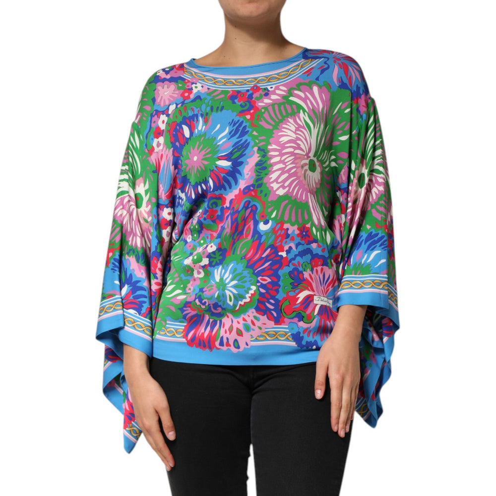 Dolce & Gabbana Multicolor Floral Printed Tunic Blouse Top TSH90591-42