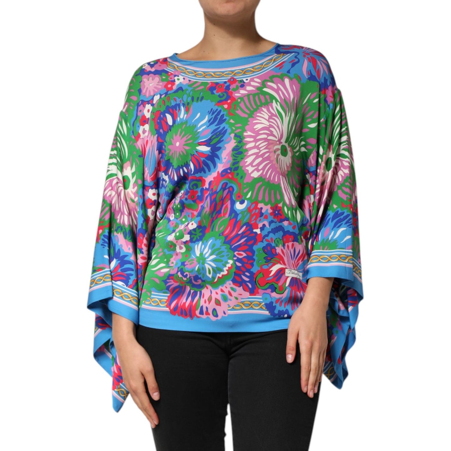 Dolce & Gabbana Multicolor Floral Printed Tunic Blouse Top TSH90591-42