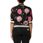Dolce & Gabbana Black Floral Print Cotton Short Sleeves Top TSH90594-38