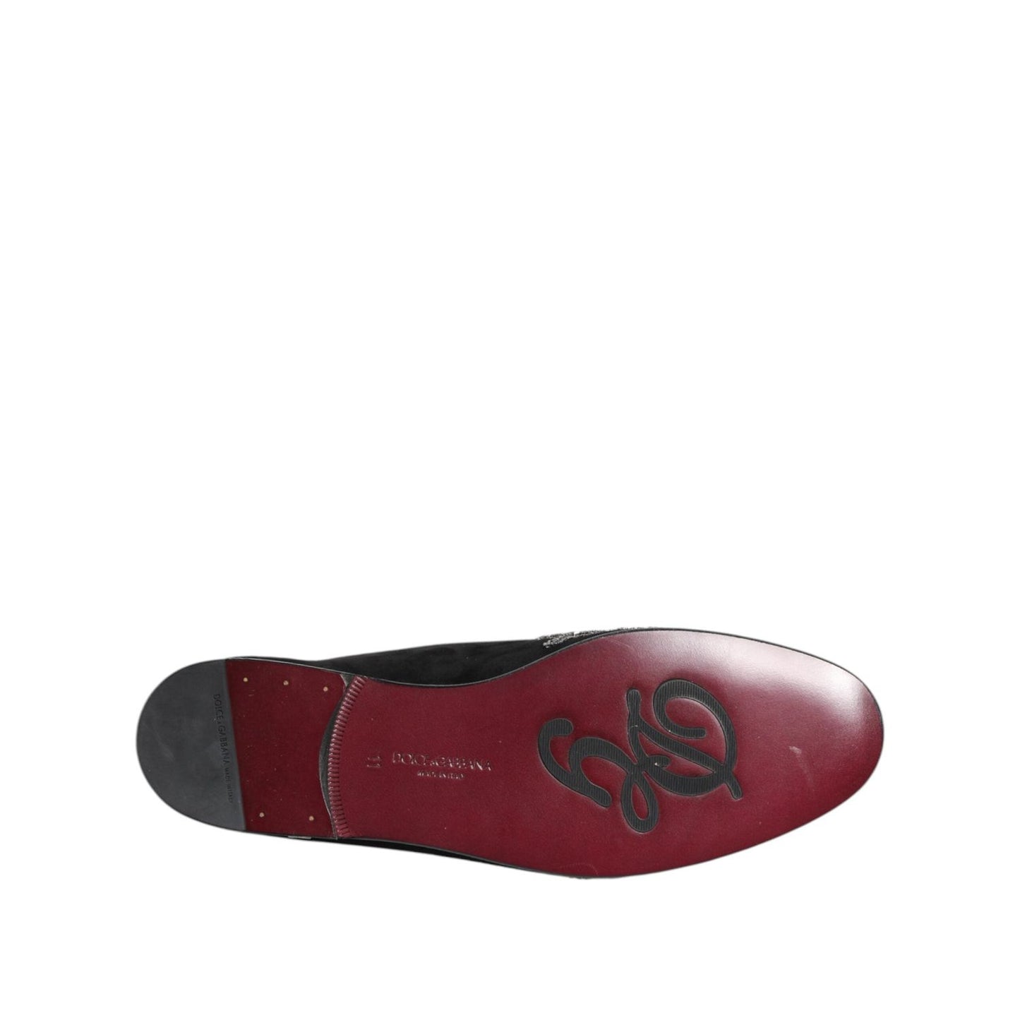 Dolce & Gabbana Black Velvet Slides DG Crown Slipper Shoes MV7629-39