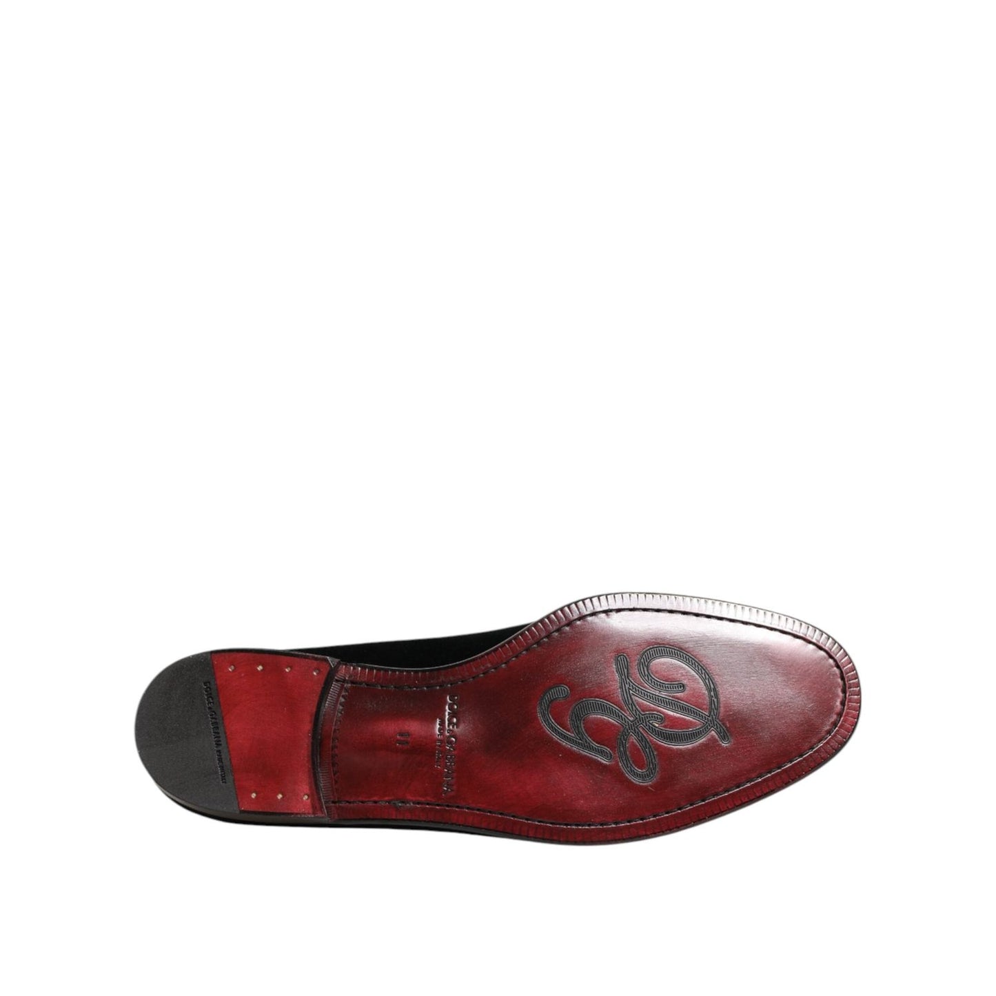 Dolce & Gabbana Black Velvet Slip On Loafers Men Formal Shoes MV7674-39