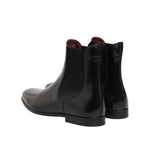 Dolce & Gabbana Black Leather Slip On Mid Calf Boots Shoes MV7687-44