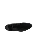 Dolce & Gabbana Black Leather Slip On Mid Calf Boots Shoes MV7687-44