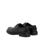 Dolce & Gabbana Black Leather Lace Up Derby Formal Shoes MV7692-42.5