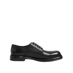 Dolce & Gabbana Black Leather Lace Up Derby Formal Shoes MV7692-42.5