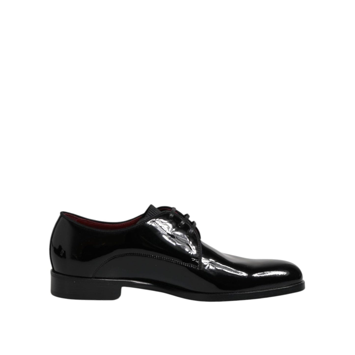 Dolce & Gabbana Black Leather Lace Up Men Derby Formal Shoes MV7700-39.5