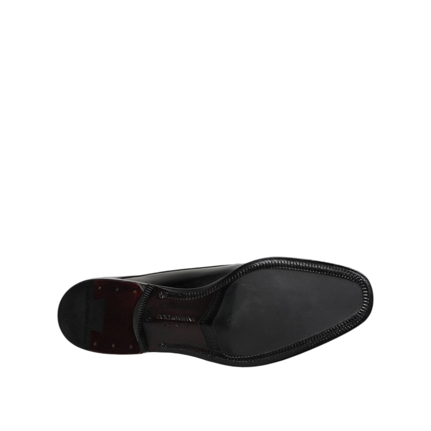 Dolce & Gabbana Black Leather Lace Up Men Derby Formal Shoes MV7700-39.5