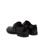Dolce & Gabbana Black Leather Monk Strap Derby Formal Shoes MV7730-46