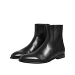 Dolce & Gabbana Black Leather Mid Calf Men Boots Shoes MV7749-41