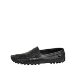 Dolce & Gabbana Black Leather Slip On Mocassin Loafer Shoes MV7596-43