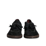 Dolce & Gabbana Black Suede Tassel Embellished Loafers Shoes MV7684-44