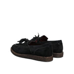 Dolce & Gabbana Black Suede Tassel Embellished Loafers Shoes MV7684-44