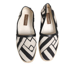 Dolce & Gabbana Black White Stripes Flat Espadrille Shoes MV7746-42.5