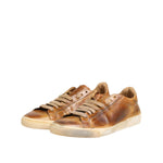 Dolce & Gabbana Brown Leather Low Top Men Sneakers Shoes MV7680-43.5