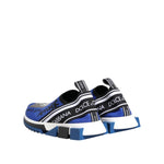 Dolce & Gabbana Blue Sorrento Low Top Sneakers Shoes MV7771-39.5