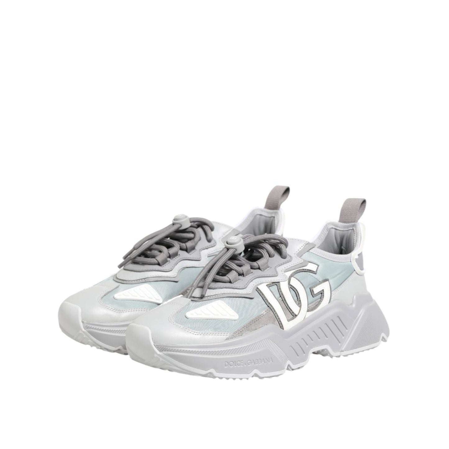 Dolce & Gabbana Gray Silver Daymaster Low Top Sneakers Shoes MV7779-43