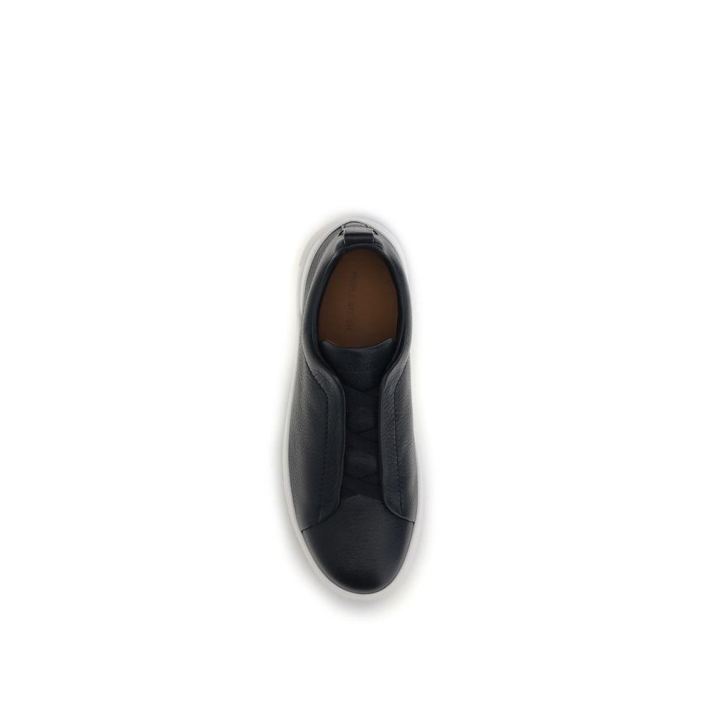 ZEGNA Leather Sneakers ZE-LHCVOS4667ZNAV-EU42/US9