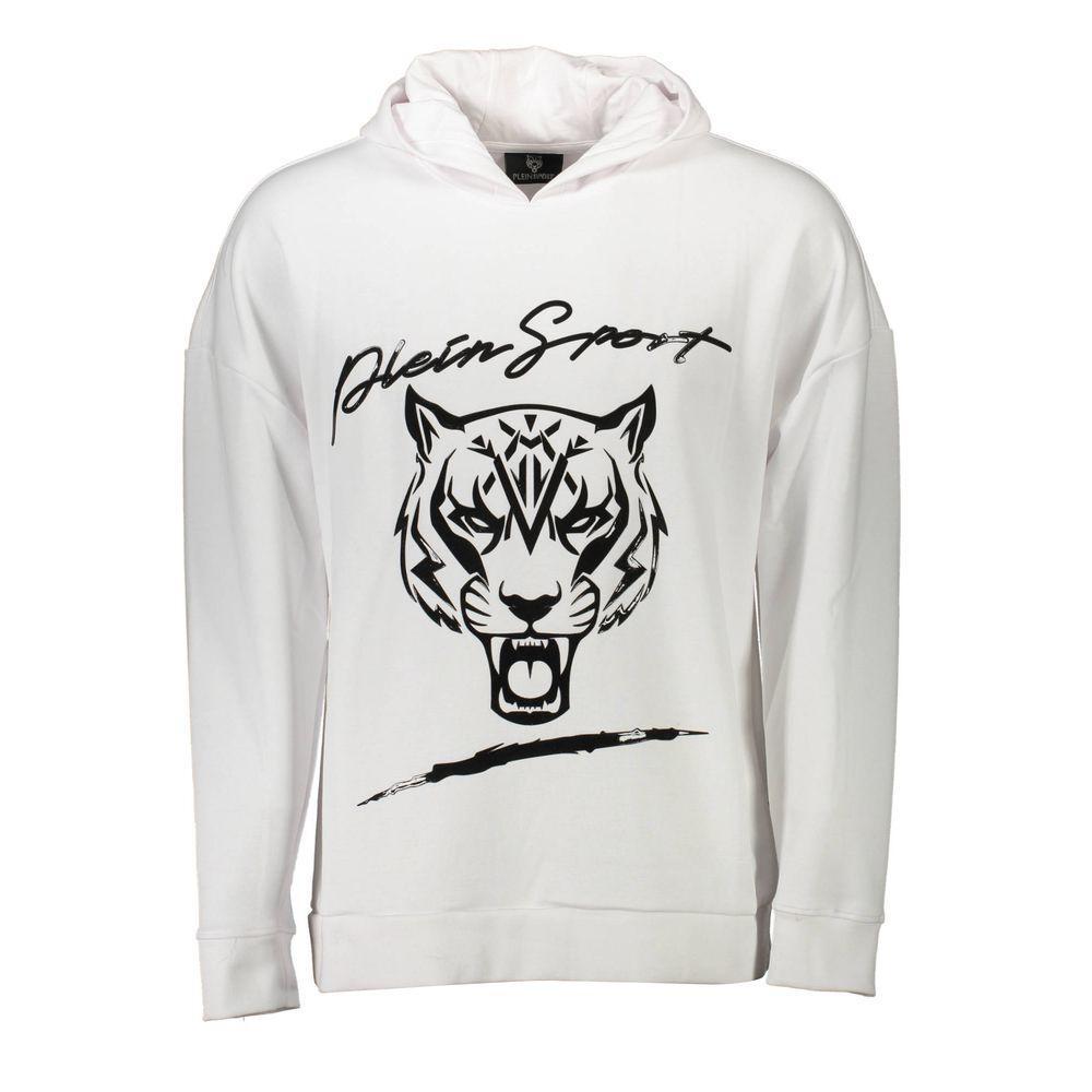 Plein Sport White Cotton Sweater PL-8732-XL