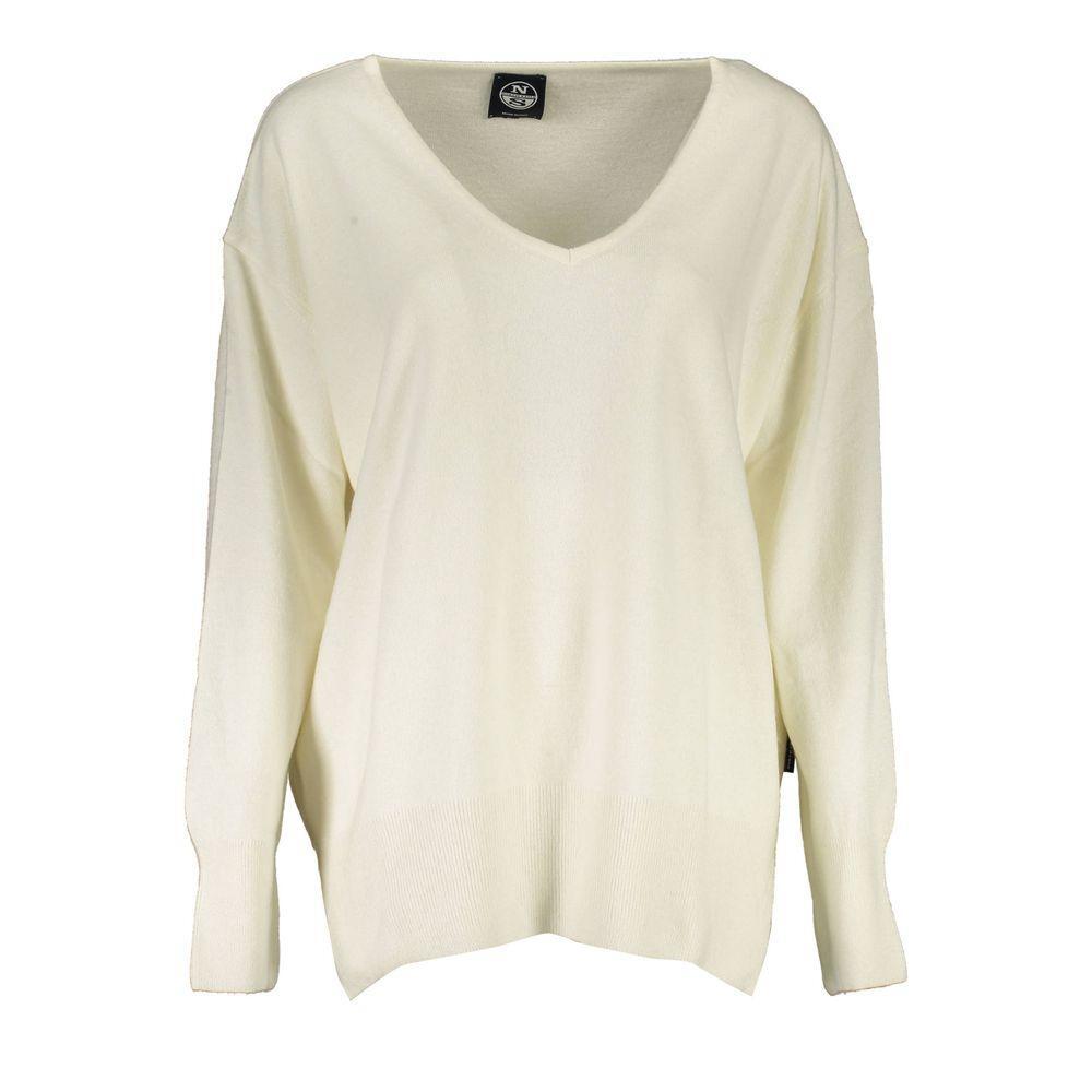 North Sails White Wool Sweater NO-16397-XS