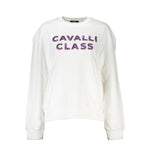 Cavalli Class White Cotton Sweater CA-21205-XS