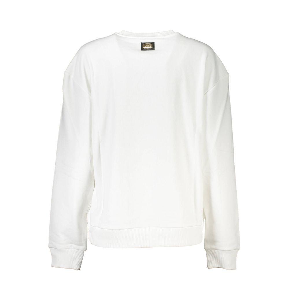 Cavalli Class White Cotton Sweater CA-21205-XS