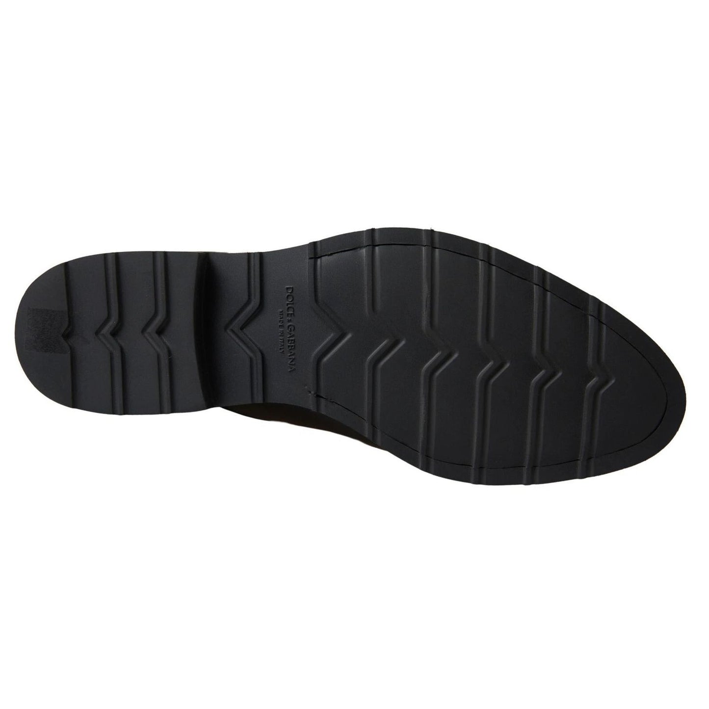 Dolce & Gabbana Black White Leather Formal Dress Shoes