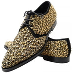 Dolce & Gabbana Black Gold Embellished Derby Shoes MV5158-43.5