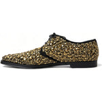 Dolce & Gabbana Black Gold Embellished Derby Shoes MV5158-43.5
